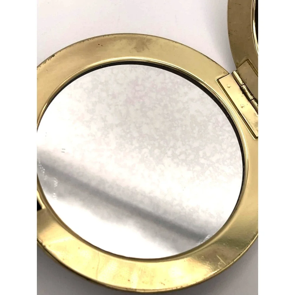 Vintage German Double Mirror Compact Romantic Courting Scene
